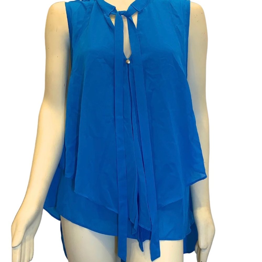 Blue Tie Up Blouse